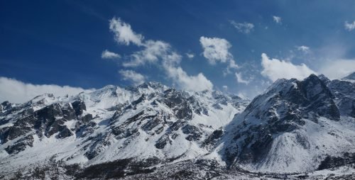 Langtang Trek with mountain range