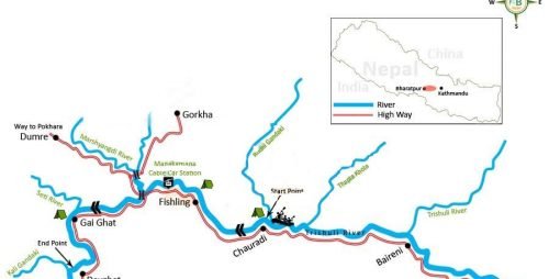 Trishuli River Rafting Map