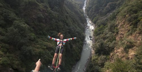 nepal adventure trip bungee jump at last resort