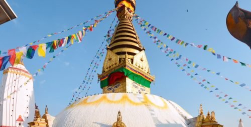 Swoyambhunath temple visit in Buddhist Pilgrimage Tour Nepal