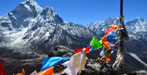 Everest Area Panoramic view in Everest Base Camp Helicopter Tour