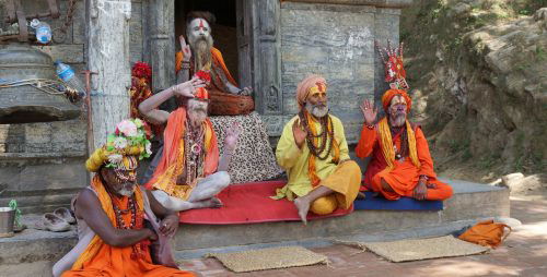 Hindu Saints in Pashupatinath Temple