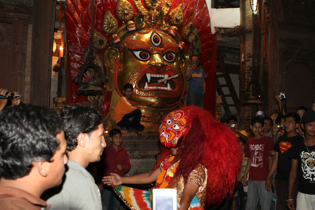 Nepal Tour 12 days Bhairab in Kathmandu Durbar Square