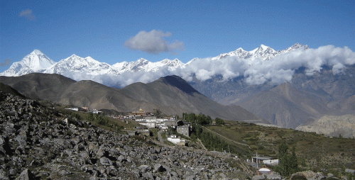 Himalayas from Muktinath