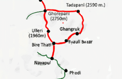 Poon Hill Trek Map