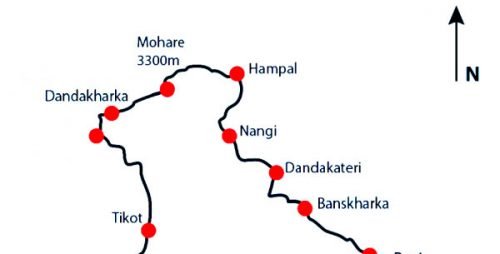 Mohare Danda Trek Map